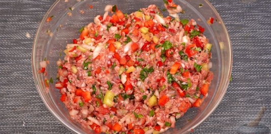 Баклажанные рулетики с фаршем