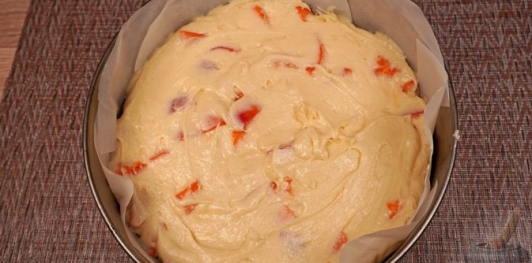 Быстрый пирог с абрикосами, на сметане
