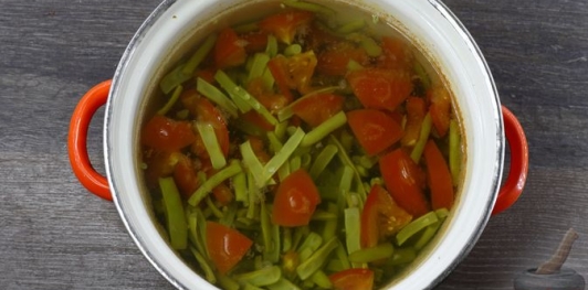 Суп с фаршем и стручковой фасолью