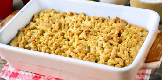 Тёртый пирог с грушами