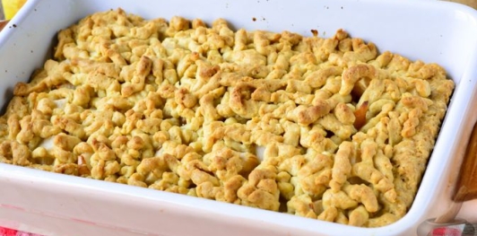 Тёртый пирог с грушами