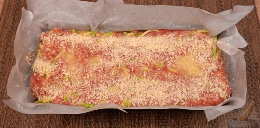 Запеканка из мясного фарша с кабачками