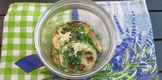 Жареные кабачки с чесноком на зиму