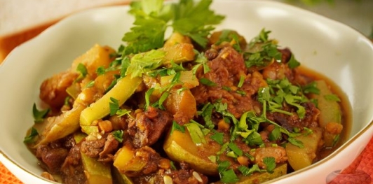 Баранина с кабачками и нутом