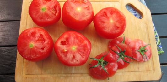 Фаршированные помидоры с курицей и рисом