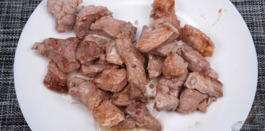 Фунчоза с мясом и баклажанами