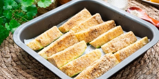 Хрустящие запеченные кабачки