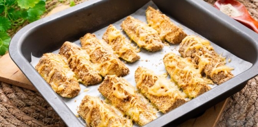 Хрустящие запеченные кабачки