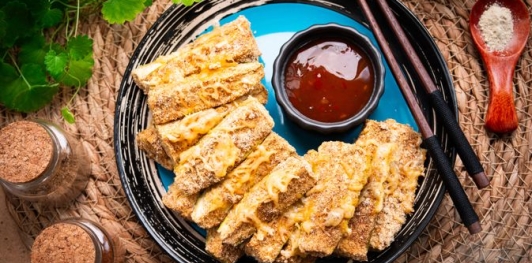Хрустящие запеченные кабачки