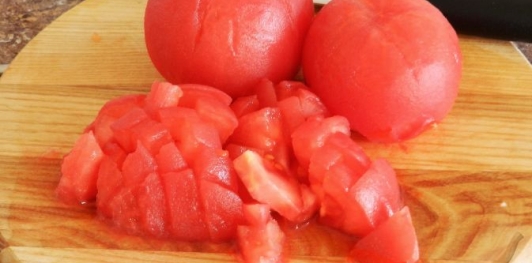 Капоната (баклажаны с помидорами, перцем и оливками)