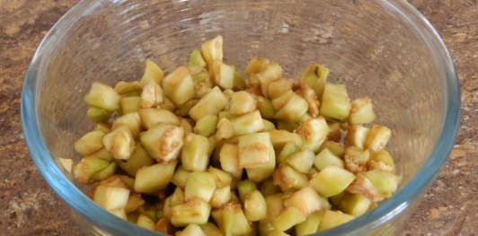 Капоната (баклажаны с помидорами, перцем и оливками)