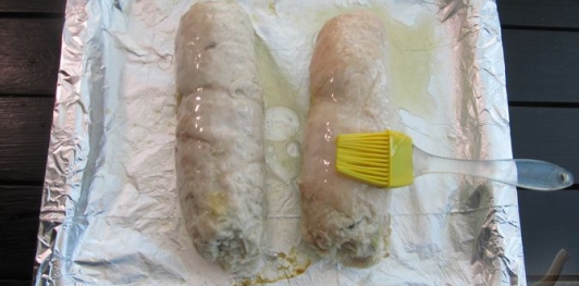 Куриные рулетики с сыром и шпинатом