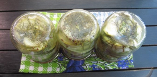 Маринованные кабачки с кориандром