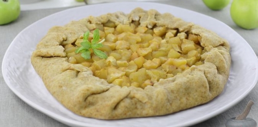 Постная галета с яблоками
