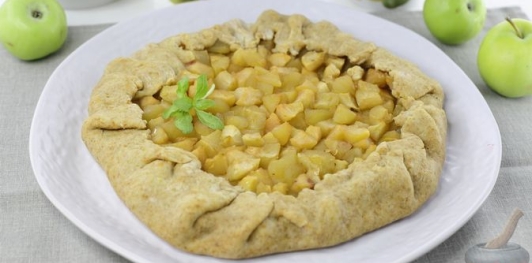 Постная галета с яблоками