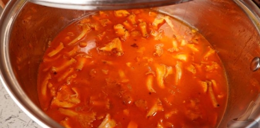 Сливочный суп с лисичками