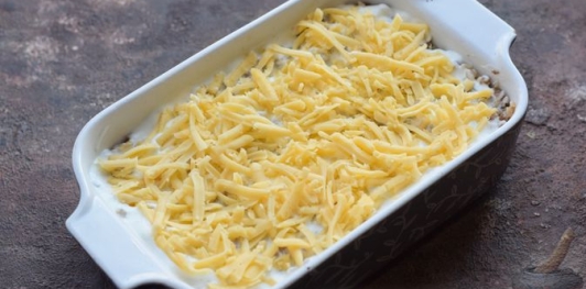 Гречневая запеканка с курицей и шампиньонами