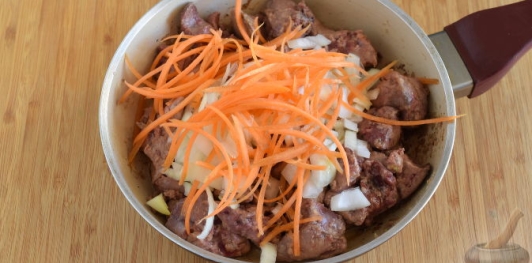 Куриная печень в апельсиновом соусе