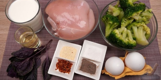 Куриное суфле с брокколи