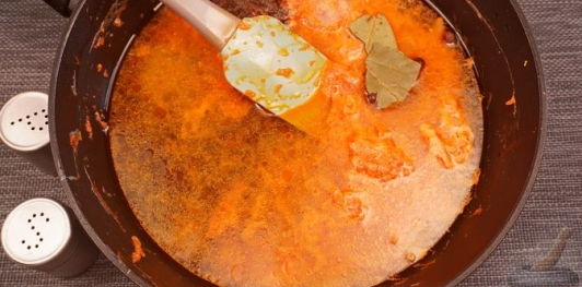 Ленивые голубцы с краснокочанной капустой