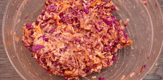 Ленивые голубцы с краснокочанной капустой