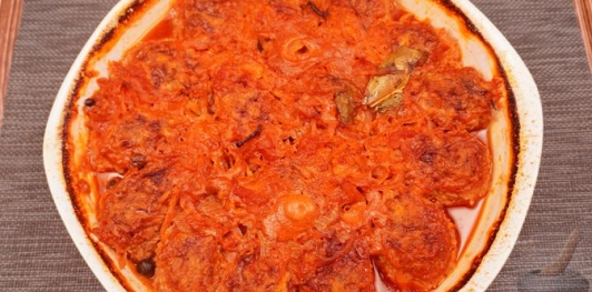 Ленивые голубцы с краснокочанной капустой