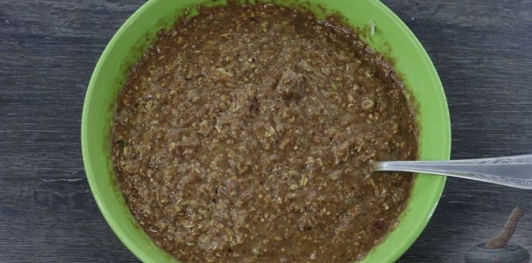 Печёночные оладьи с яблоками (без муки)