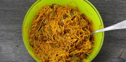 Постный салат "Копна сена" из тыквы с грибами, по-корейски