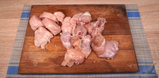 Рагу из курицы с баклажанами, помидорами и перцем