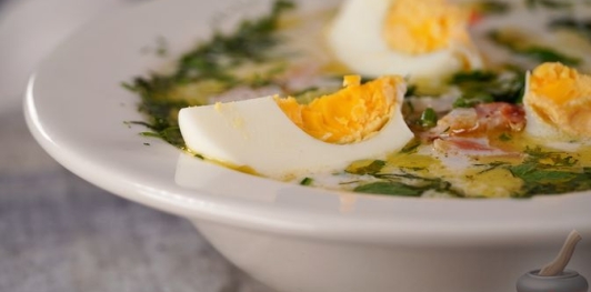 Сливочный суп с копчёной курицей