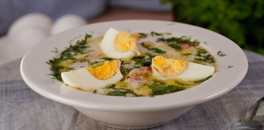 Сливочный суп с копчёной курицей