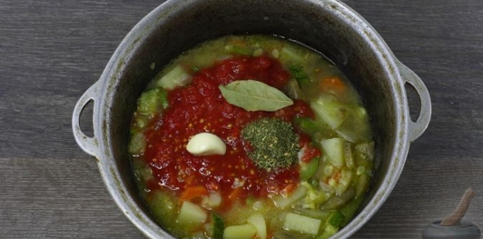 Суп-пюре из баклажанов и кабачков