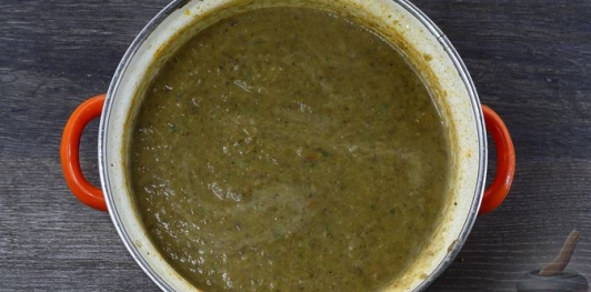 Суп-пюре из кабачков с грибами