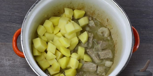 Суп со свининой и яблоками