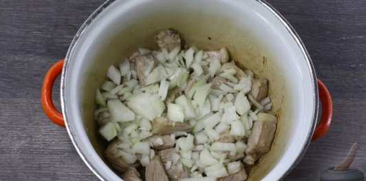 Суп со свининой и яблоками