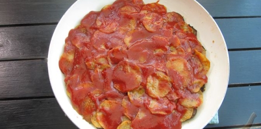 Запеканка из баклажанов и картофеля