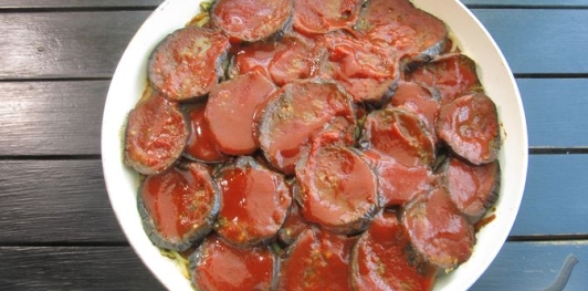 Запеканка из баклажанов и картофеля