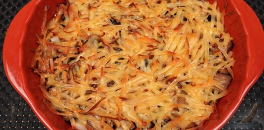 Баклажаны, запечённые с копчёным сыром