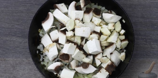 Гречка с картошкой и грибами