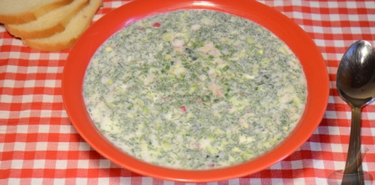 Окрошка на кефире