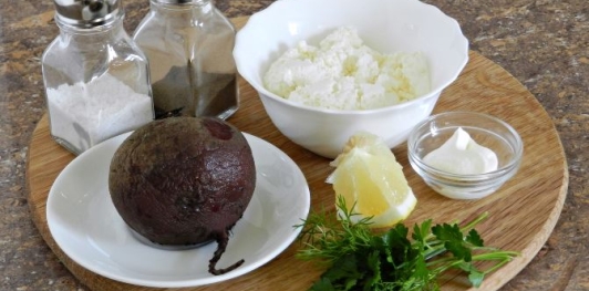 Закуска из свеклы и творога