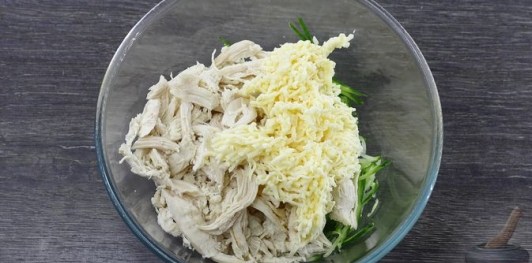 Закуска &laquo;Охапки сена&raquo; с курицей и картофелем